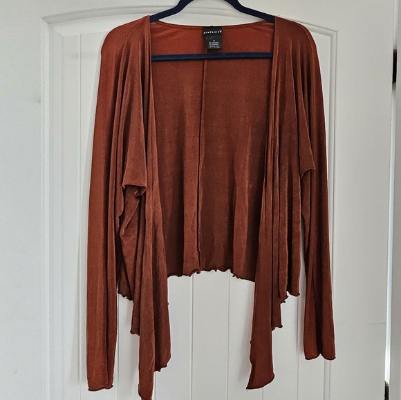 Citi knit medium burnt orange tie top - Picture 3 of 3